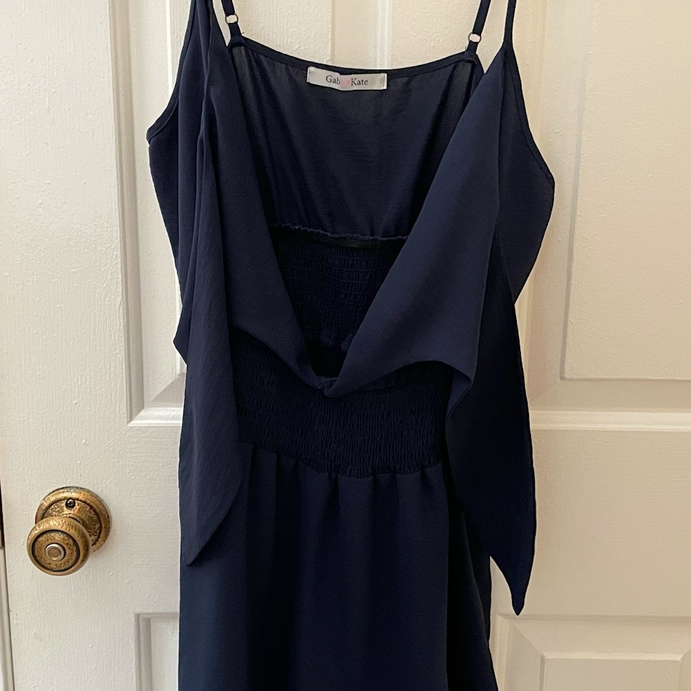 Romper with skirt overlay